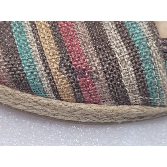 BOC Espadrille Flats Slip On Shoes Striped Born Concepts 7.5 C87223 - Picture 6 of 10